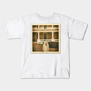 Old Halloween Costume | Ghost Caught on Film | Secret Vintage Photograph Ghost captured | Rare Scary Classic Retro Portrait | Daniel Halloween 1969 Kids T-Shirt